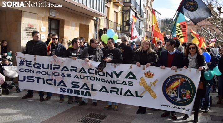 Manifestación en la capital por la equiparación salarial el pasado día 18. /SN