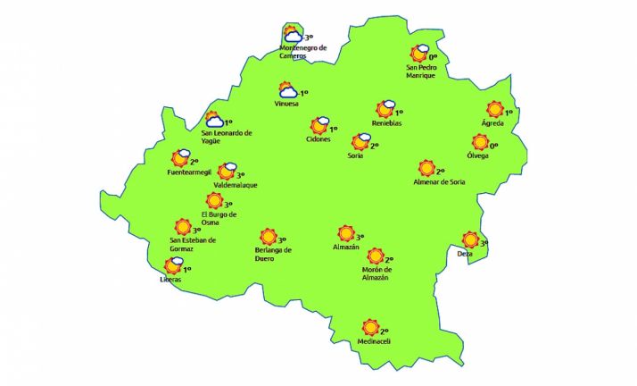 Previsión a las 12:00 horas. /eltiempo.es