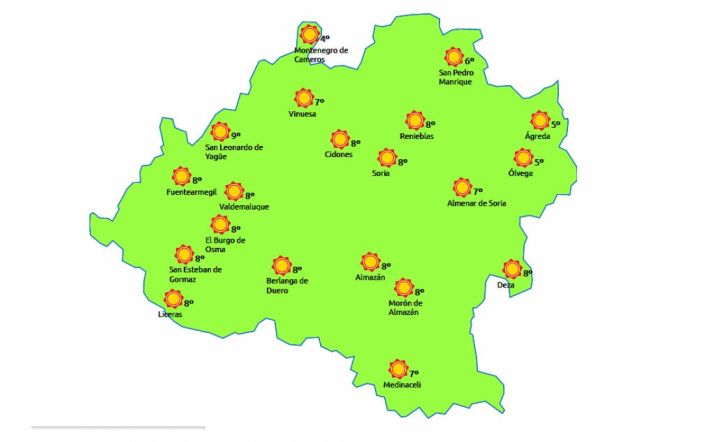 Previsión a las 12:00 horas. /eltiempo.es