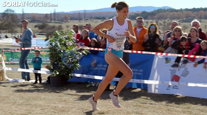 Marta Pérez, durante el cross de Valonsadero en la edición 2017.