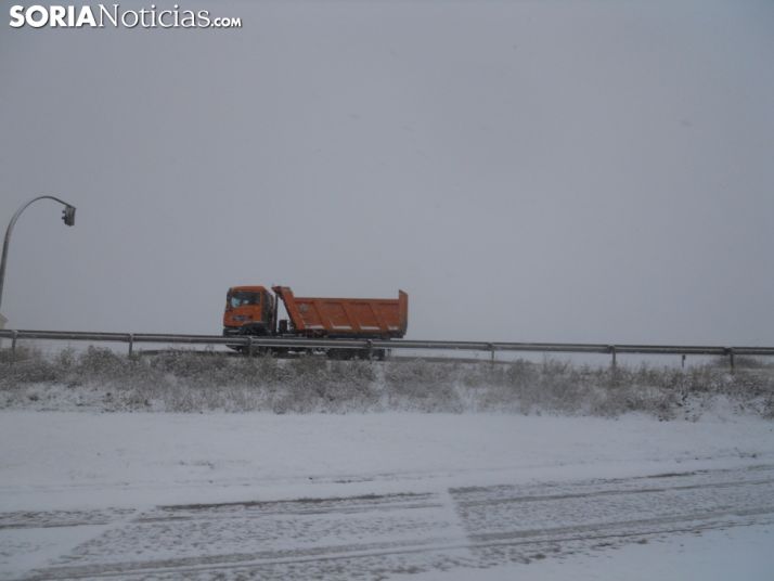 Nevadas en las carreteras sorianas. Soria Noticias. 