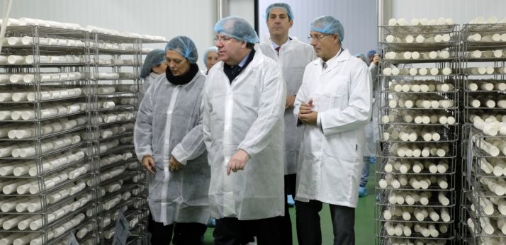 Herrera, este miércoles en una fábrica de Zamora.