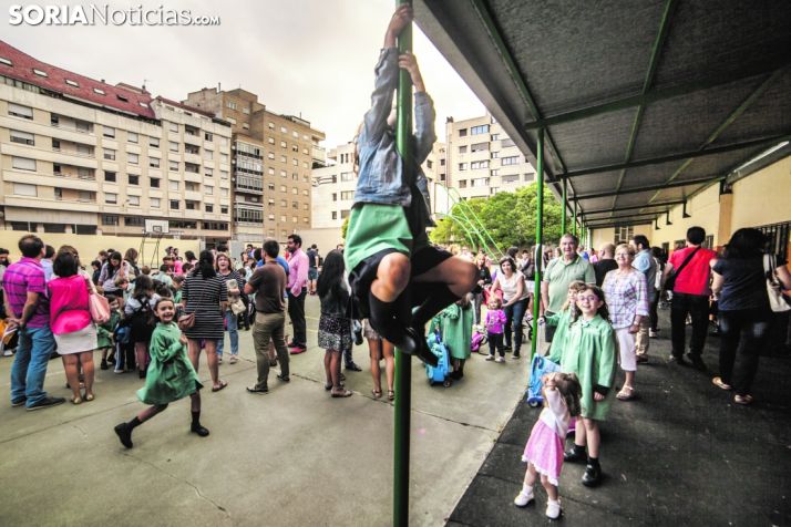 Imagen de la vuelta al cole en los centros educativos de Soria. 