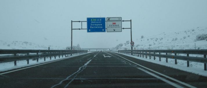 La nieve complica la circulación en la provincia