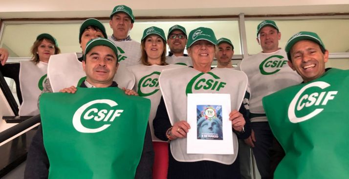 CSIF Soria se concentra en su sede para apoyar la lucha por la igualdad