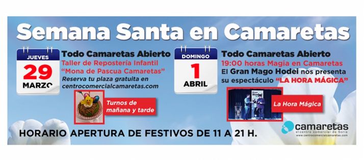 Camaretas abre los festivos del 29 de marzo al 1 de abril