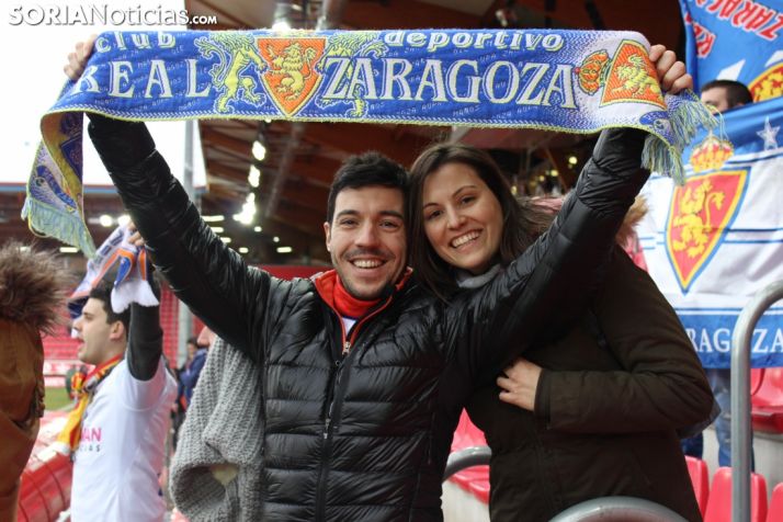 Afición zaragocista en Soria. Soria Notcias. 