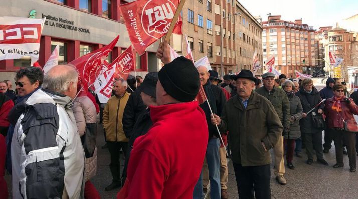 Una imagen de la concentración de este jueves. 