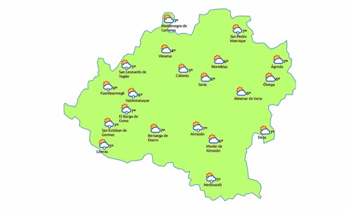 Previsión a las 13:00 h./eltiempo.es