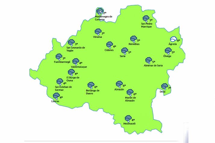 Previsión a las 13:00 h./eltiempo.es
