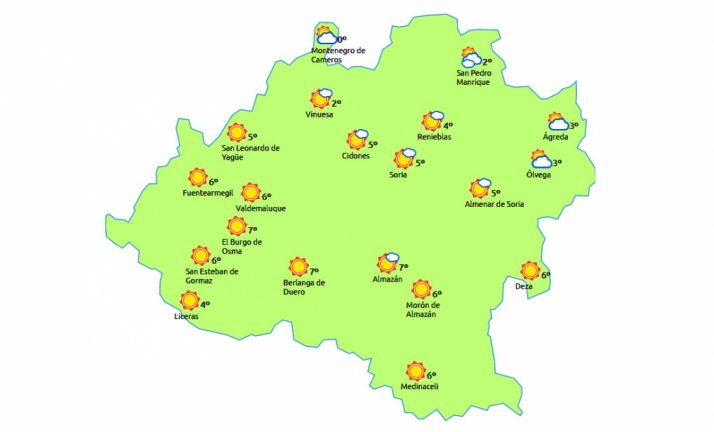 Previsión a las 13:00 h./eltiempo.es