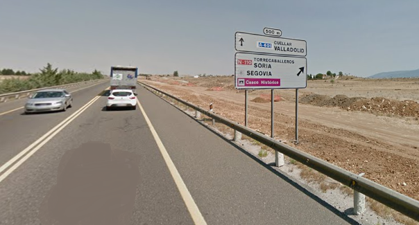 Las obras de la SG-20 motivan el corte de la incorporación a la carretera de Soria 