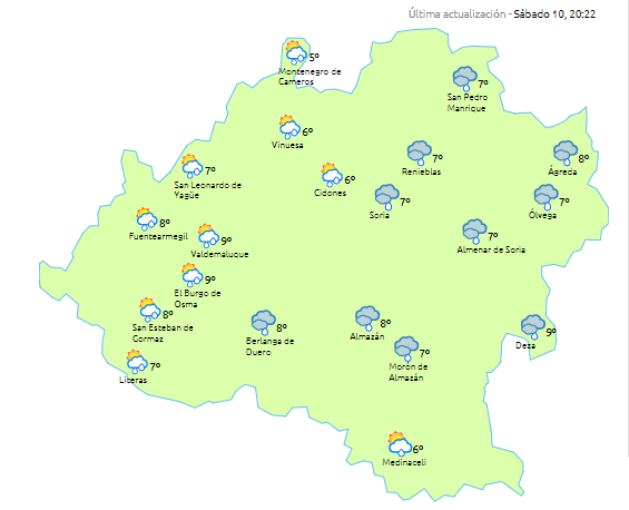Félix deja lluvia y viento en Soria