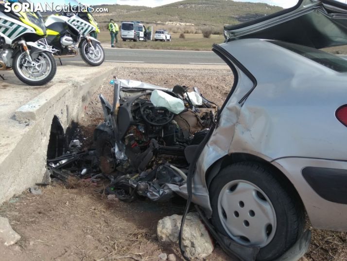 Lugar del accidente mortal. Soria Noticias. 