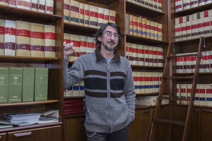 El artista Luis Alberto Romero. 