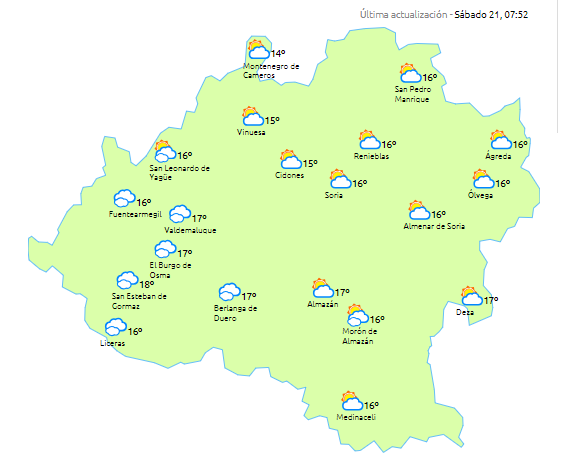 Aumenta la nubosidad pero se mantienen las máximas