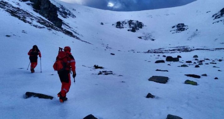 EREIM y efectivos de Bomberos de Tarazona, que se unieron a las labores de rescate en El Moncayo.