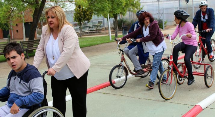 La subdelegada, este miércoles en el colegio de Educación Especial. 