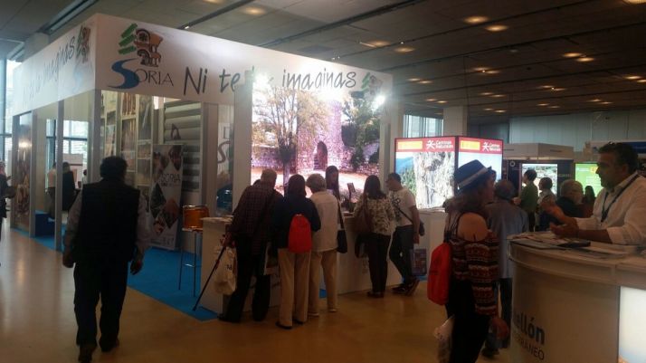 Imagen del stand de Soria en la feria aragonesa. /Dip.
