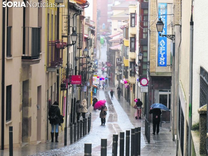 Chubascos en Soria, en la capital.