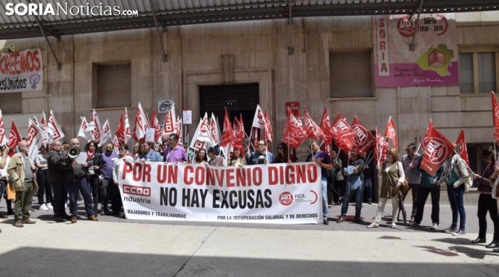 Una imagen de la concentración de este martes. /SN