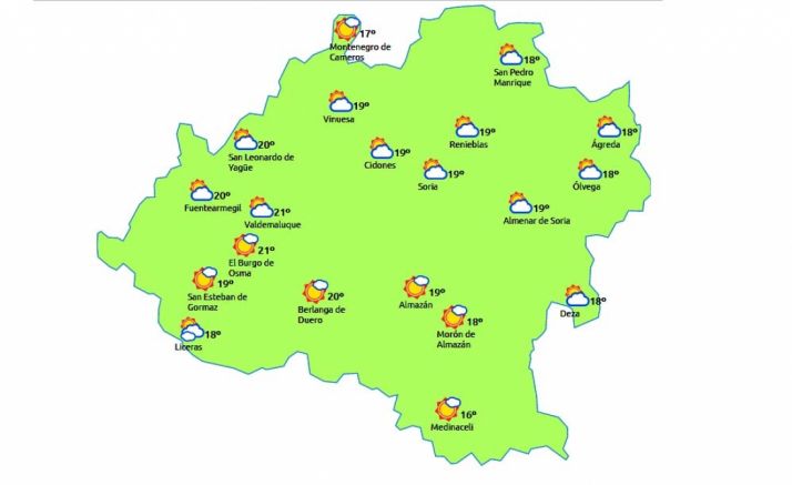 Previsión a las 12:00 horas. /eltiempo.es