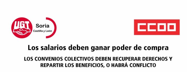 CCOO y UGT convocan concentraciones por la negociación colectiva