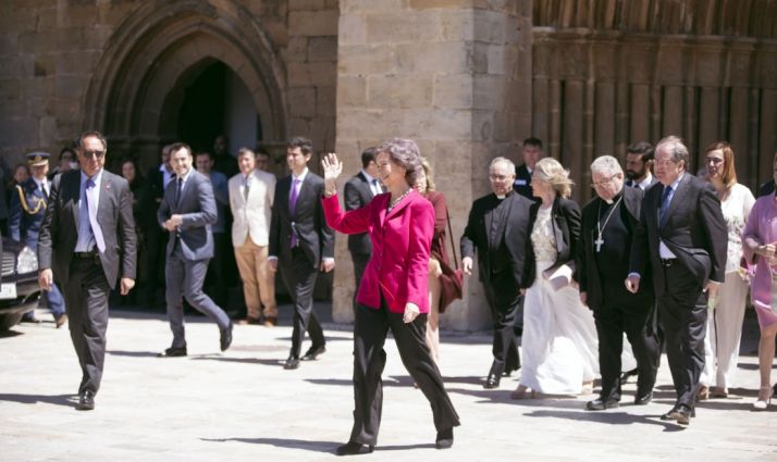 SAR Doña Sofía este jueves en la localidad palentina. /Jta.
