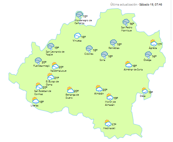 Sábado pasado por agua en Soria