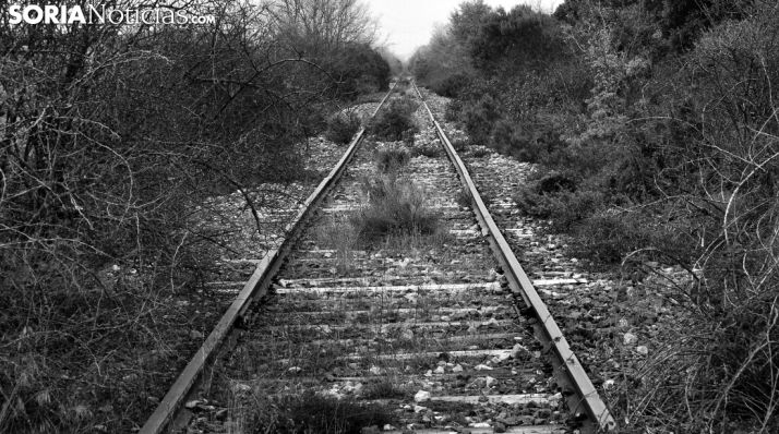 La vía férrea en las cercanías de Aldealpozo. /SN