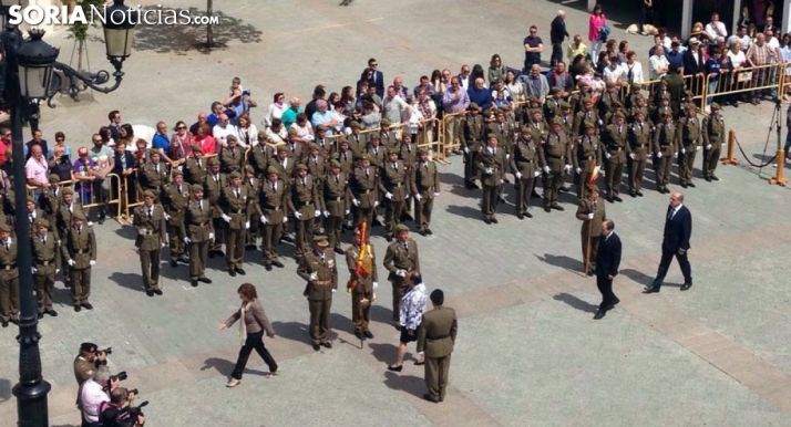 Una imagen del acto en la plaza Mayor de Ágreda. /SN