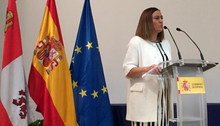 Virginia Barcones, durante la toma de posesión. 