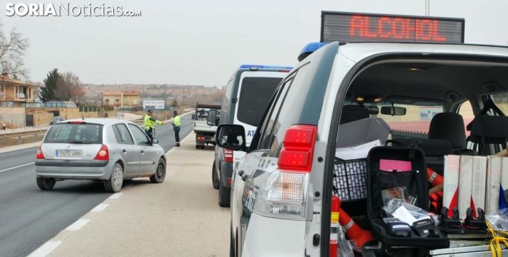 Un control de alcoholemia en Golmayo. /SN