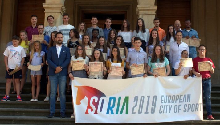 Los galardonados esta tarde. /Ayto.