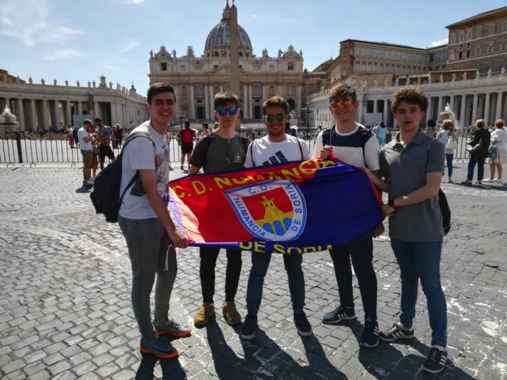 El apoyo al Numancia, también en Roma