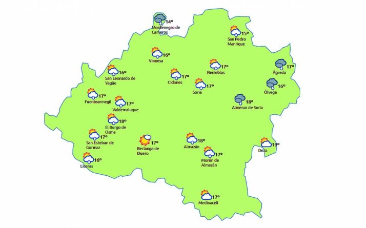 Mapa a las dos de la tarde. /eltimpo.es