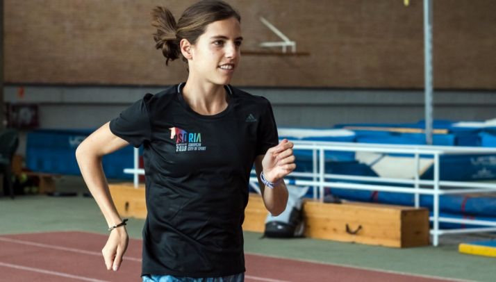 Pérez, en un entrenamiento. /Tw AytoSoria