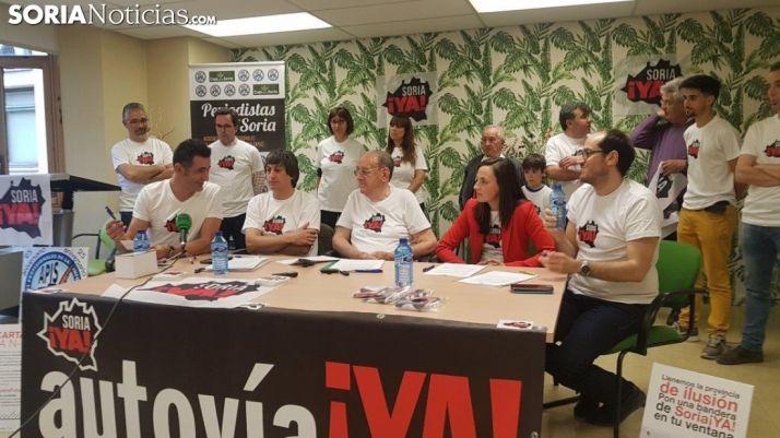 Representantes de la Soria Ya la pasada semana ante los medios de comunicación. /SN