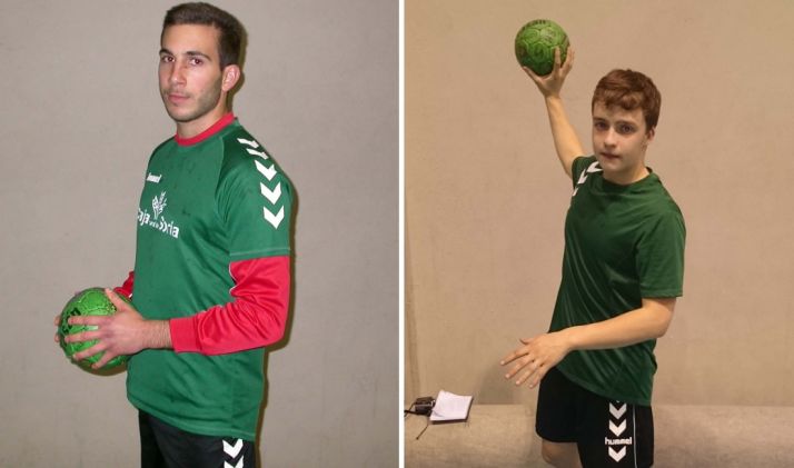 Vallejo y Masedo, jugadores del club de balonmano de la capital. /CBS