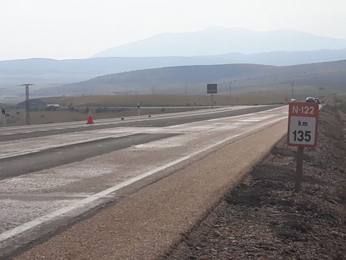 Accidente sin consecuencias en la N-122