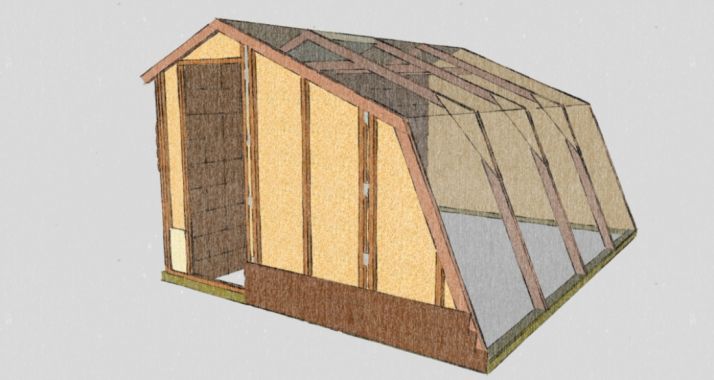 Invernadero de madera. Pico Frentes. 