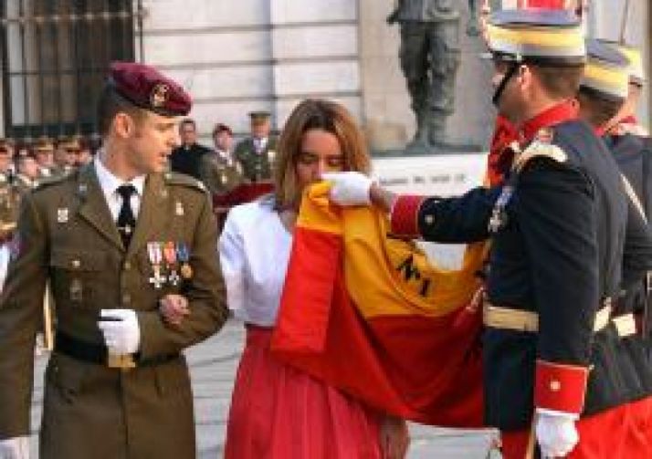 Un acto de exaltación a la bandera.  