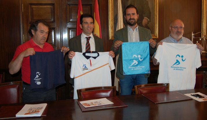 Irigoyen, (izda.), Lahuerta, Hernández y Martínez este lunes en la presentación del campeonato. /Ayto. 