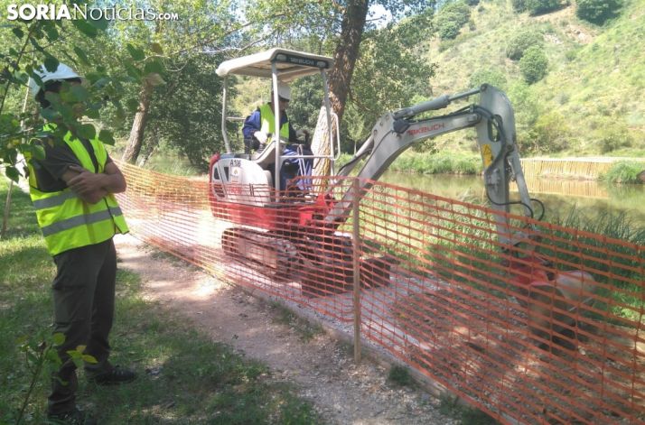Obras en los márgenes del Duero