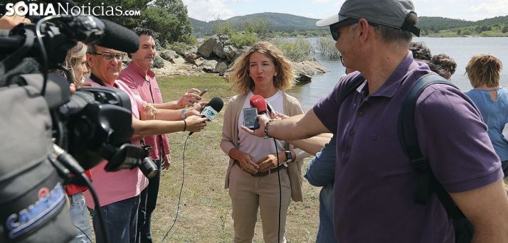Alicia García, este lunes en el pantano. /SN