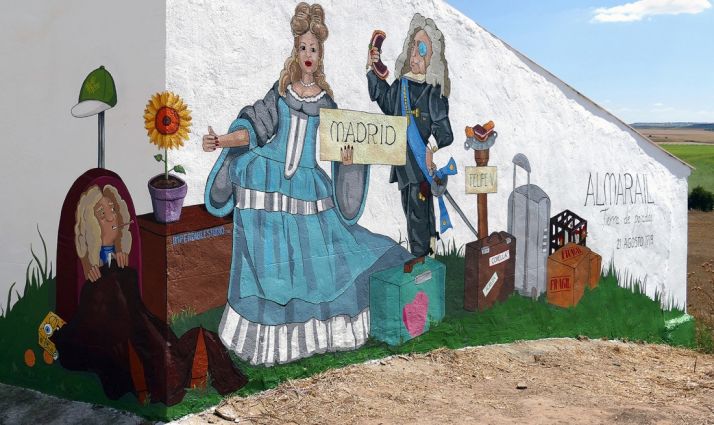 Una imagen del mural. 