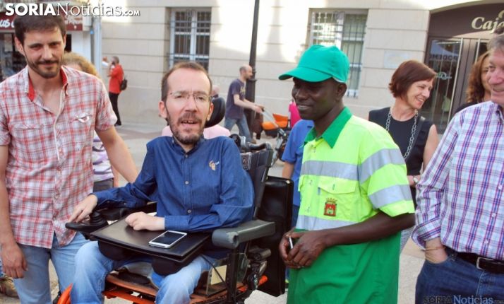 Pablo Echenique en una visita a Soria hace dos años. /SN