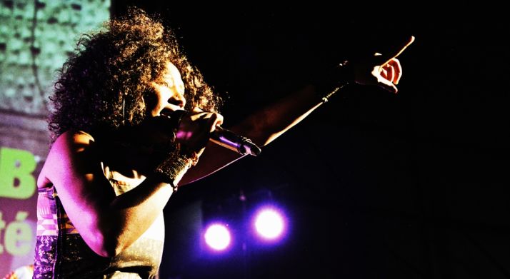 La intérprete, en uno de sus conciertos. 