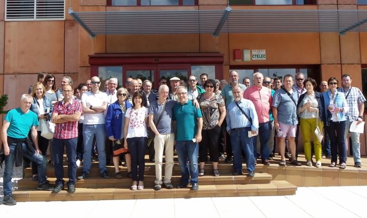 Miembros de la agrupación en su visita a las instalaciones. /S. de G.