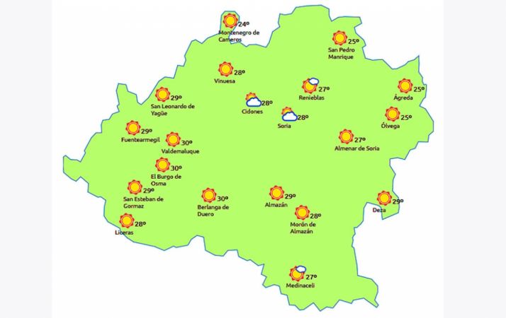Situación para las 15.00 h. /eltiempo.es